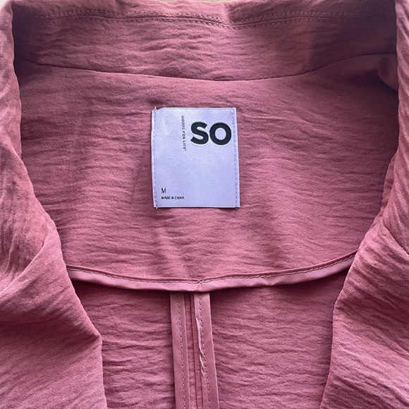 *NWT* Juniors' SO® Oversized Lightweight Blazer - Mauve - Size M - Picture 9 of 15